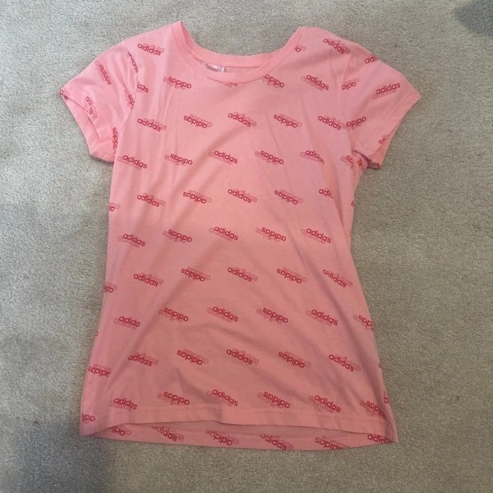 Adidas Kids Light Pink Logo Tee